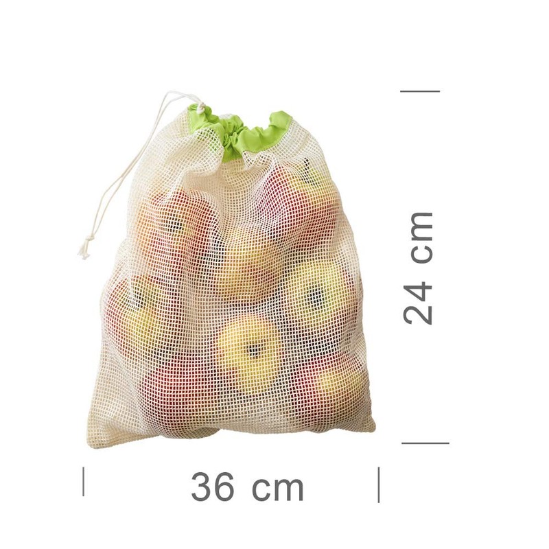 6 Fruit and Vegetable Bags, 3 x 36 x 24