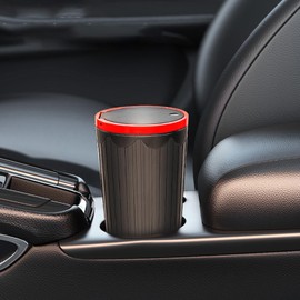 Car Trash Can Cup Holder - Car Trash Bin Cup Holder - Compact Auto Trash Can for Effectively Prevent Liquids from Spilling