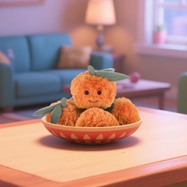 Apricot Lamb Fresh Orange Stuffed Animals for Kids, Soft Cute Plush Toys for Baby Girl and Boy, 2.8 Inches