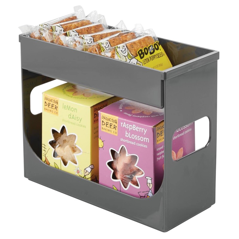 mDesign Spice Rack for Kitchen Cupboard - Extendable Kitchen Rack