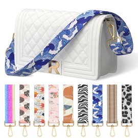 Gukeniu Wide Shoulder Strap Purse Strap Adjustable Replacement Crossbody Handbag Extender Bag Belt, Japanese Wave