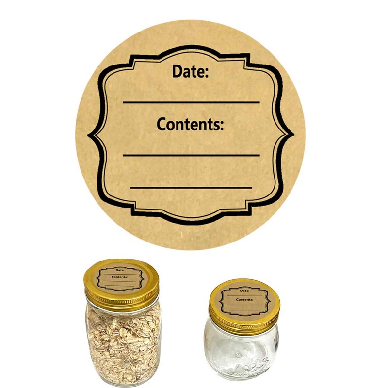2 Inch Canning Jar Stickers,Kraft Round Shape Canning Labels for