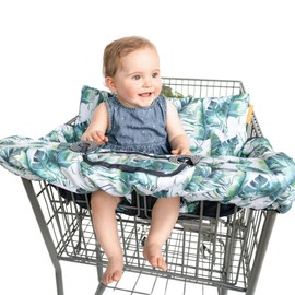 BINXY BABY 2-in-1 Cushy Cart Cover and High Chair Cover | Universal Fit | Includes Storage Pouch (Tropical Days)