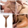 DOITOOL 2PCS Gua Sha Rake Scalp Massager, Wooden Gua Sha