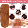 COOKOO 2 Roll Golden Brown Brazilian Wool Hair Yarn for