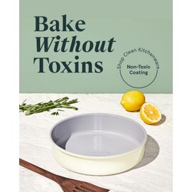 Caraway Non-Stick Ceramic 9” Circle Pans - Naturally Slick Ceramic Coating - Non-Toxic, PTFE & PFOA Free - Perfect for Birthday Cakes, Tartes, & More - Cream