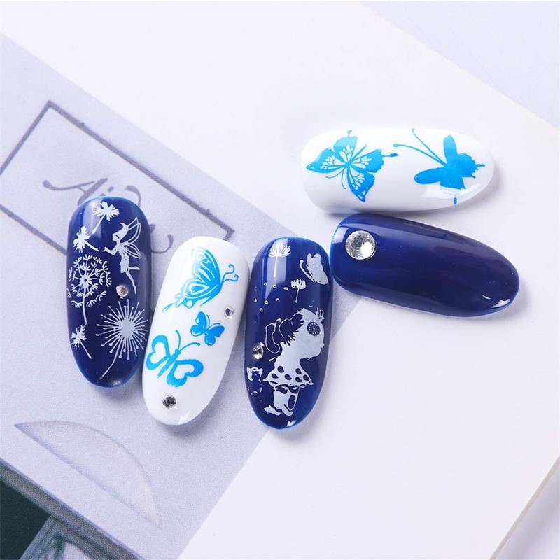 5pcs Flower Flower Lace Butterfly Stamping Plate Nail Stamp Nail