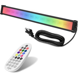 MEIKEE 25W RGBW LED Wall Washer Light, AC120V RGB Color Changing LED Strip Lights, IP66 Waterproof Outdoor RGBW Wall Strip Light Bar Outdoor Indoor Lighting for Wedding Church Party Stage 1 Pack