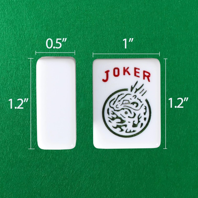 SEGAWE American Mahjong Set - 166 White Tiles, 4 Racks