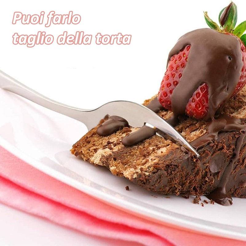 Diffaxy Forchette da dolce, 6 pezzi, forchette da dessert, in