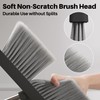 JOYMOOP Black Broom and Dustpan Set, Upright Angle Design with