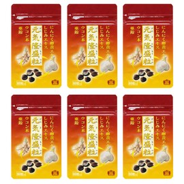 大日ヘルシーフーズ 元気隆盛粒 60粒入 6袋 にんにく卵黄 しじみ ウコン 亜鉛 配合 糖衣粒タイプ サプリ