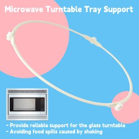 GLOXTED 00641855 Microwave Turntable Tray Support Replacement for Bosch HBL5720UC for Gaggenau for Thermador 10" Microwaves Tray Support Ring with Roller Wheel Replaces AP4075204 00487750 35-00-769
