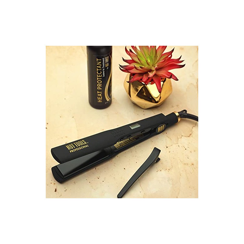 Hot Tools Professional Black Gold Digital Flat Iron, 1 Inches