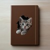 Tabby Cat Decal - Wall Hole Cat Sticker with 3D