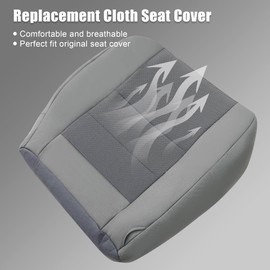 GXARTS Driver Side Bottom Lower Replacement Cloth Seat Cover Gray #2E/3E Compatible with Ford F250 F350 F450 F550 2003 2004 2005 2006 2007