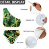 Hresuewn Jamaican Flag One Shoulder Swimsuits for Women Two Piece