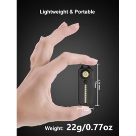 BoomFun Running Light for Runners, Clip on Flashlight Rechargeable Safety Light for Walking at Night, Hands Free Emergency LED Flashlight for Night Warning Running Camping Fishing Hiking Walking Dog