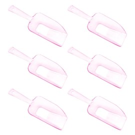 UUYYEO 12 Pcs Large Plastic Ice Scoopers Bar Ice Scoops Food Serving Scoops Kitchen Scoopers Clear Candy Scoops Ice Cream Scoopers Spoon Scoopers Pink