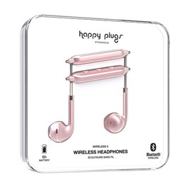 Happy Plugs | Wireless II Headphones | Wireless Bluetooth with In-line Remote And Microphone | Pink Gold