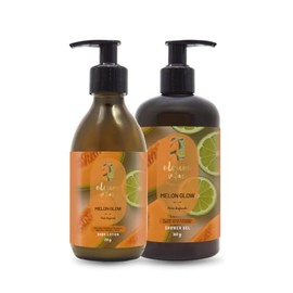 Oleum Vitae Kit Dúo Shower Gel Body Lotion Melon Glow Crema Corporal Ducha Melón Bergamota
