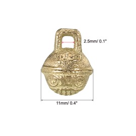 PATIKIL Vintage Copper Bells, 20 Pcs Mini Craft Jingle Bells 0.4" Metal Hanging Bells for DIY Wind Chimes Christmas Jewelry Making Pet, Bronze