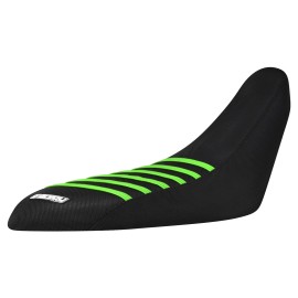 Yamaha Raptor 700 700 R Gripper Seat Cover 2006-2024  BLACK-FLO GREEN ribs #193