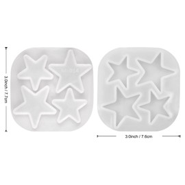 Star Silicone Resin Molds, Star Shaped Epoxy Resin Molds for Resin Crafts Pendant Jewelry Earring Clay