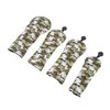 4Pcs Golf Club Head Cover PU Thick Plush Wear Resistant