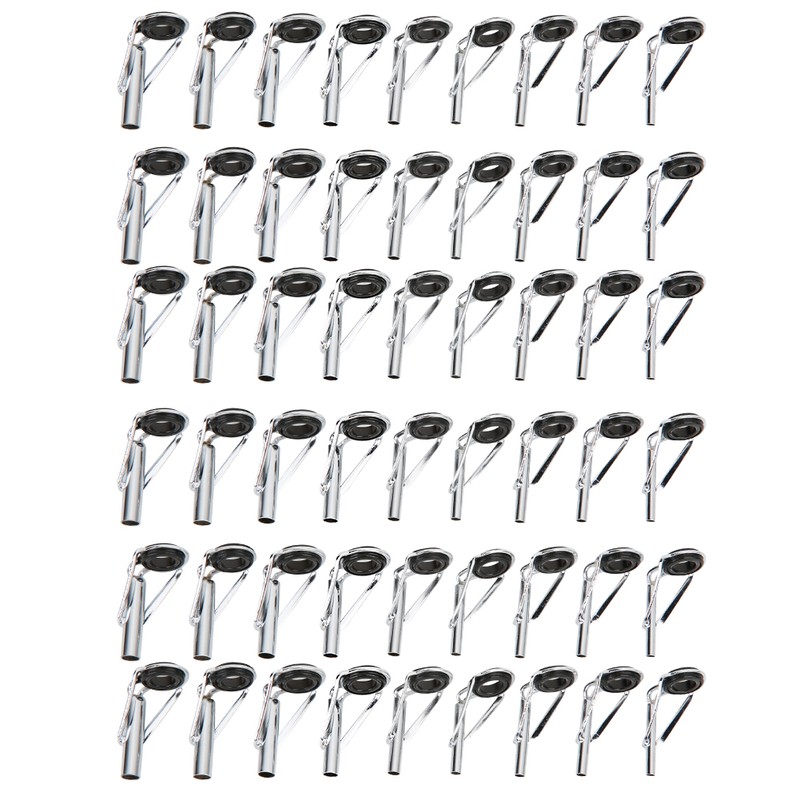 54 pcs Stainless Steel Fishing Rod Guides Tip Rings with