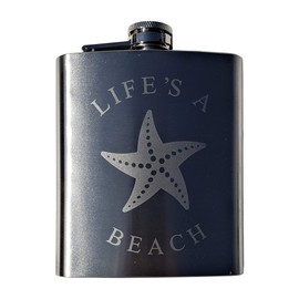Palm City Products Beach Starfish Flask - 7 oz Flask Gift Set