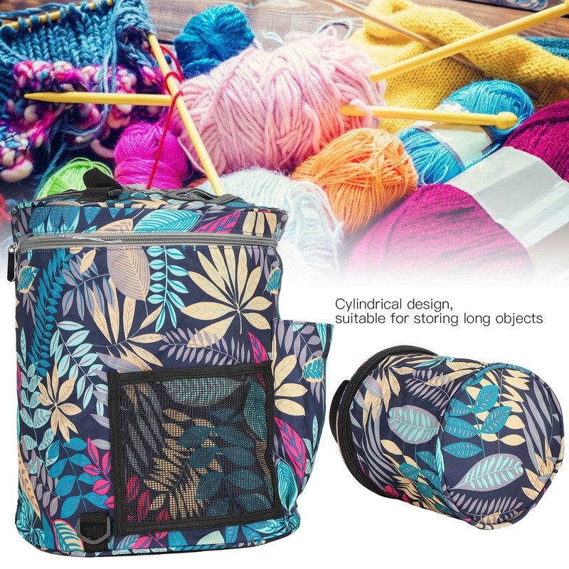 2Pcs Storage Bag 600D Oxford Cloth Printing MultiPocket Hand Strap