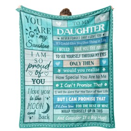 Psspotgj Daughter Gifts from Mom Dad, Daughter Birthday Gifts, Gifts for Daughters Blankets & Throws 60"x50" for Mothers Day Graduation Christmas