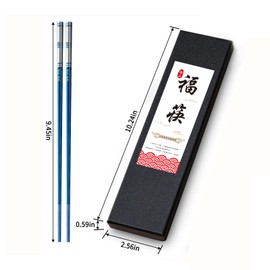 ukfisy Metal Chopsticks,2 Pairs 316 Stainless Steel Chopsticks Reusable with Chinese Traditional Script Pattern,Dishwasher Safe,Chop Sticks for Sushi Asian Dishess