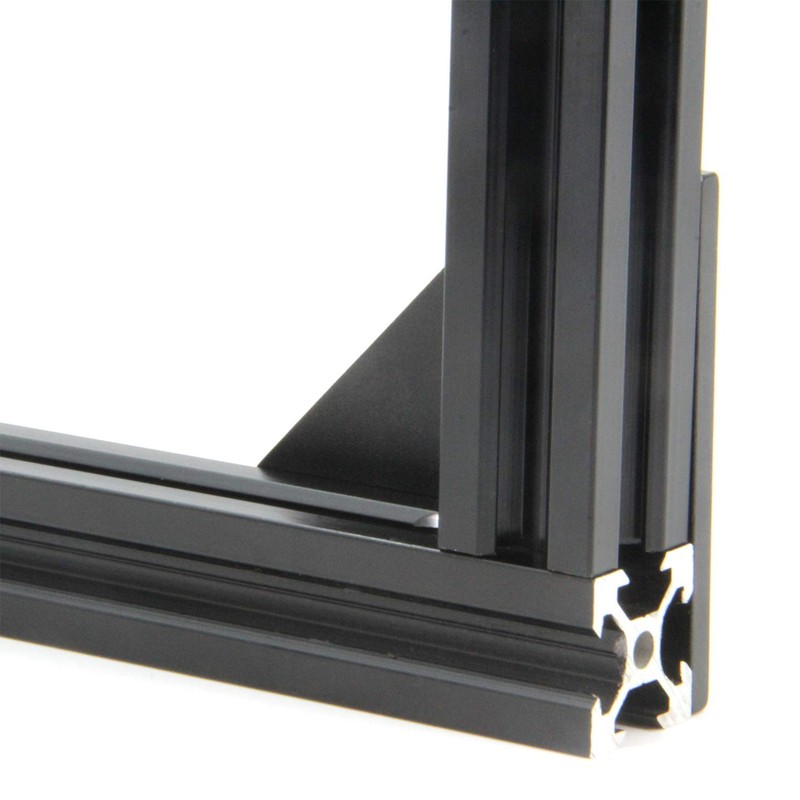 Zeberoxyz 4 Pieces Black L-Shaped Corner Angle Plate with 20