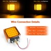 PVerandio 60 LEDs Fender Pedestal Lights Amber/Amber Double Face LED
