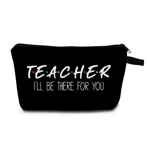 MoCaliduccious "Teacher I'll Be There Print Makeup Bag Teacher Month