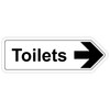 V Safety Shaped Safety Sign - Toilets Arrow Right -