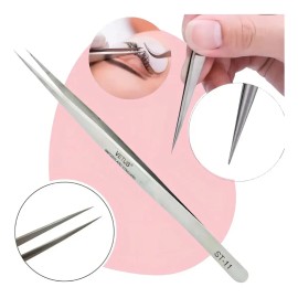 Pinzas Pestañas Postizas Vetus ST-11 Acero Inoxidable Antimagnético