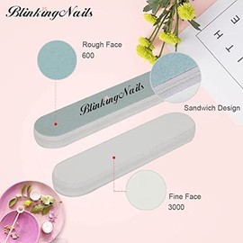 14 limas pulidoras de uñas finas para pulir, uñas naturales lisas y brillantes, tamaño mini, pulidor de uñas, grano 600 y 3000, lima de uñas, arte de 