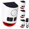 QXMH Solar Outdoor Motion Sensor Alarm-110db Loud Noise Maker,4 Work