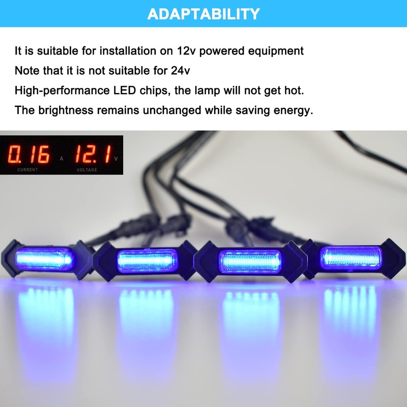 Boigoo Blue LED Front Grill Lights for Tacoma TRD Pro