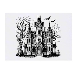 'Haunted Mansion' Temporary Tattoo - Water Resistant, Skin-Safe, Non-Toxic Transfer (TO00076967)