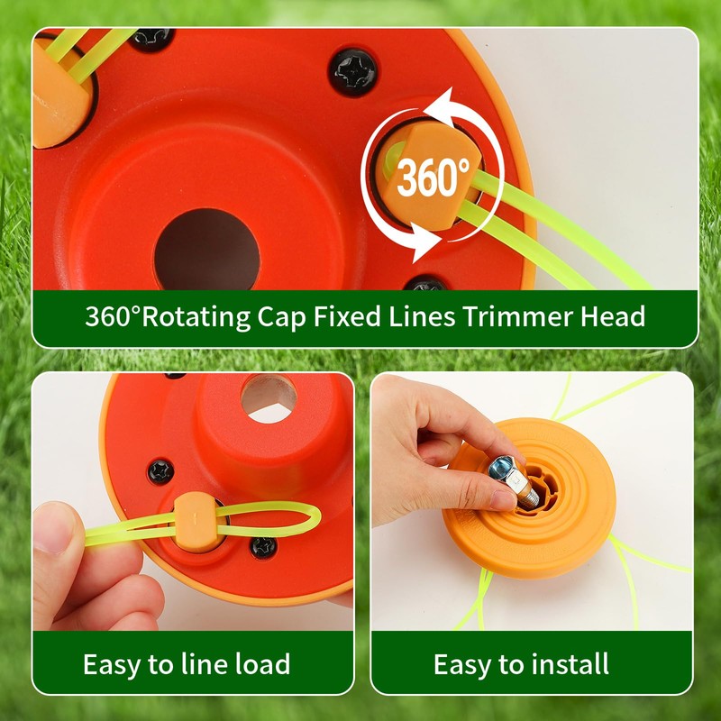 Quintillus Universal Weed Eater Head,H09 Weed Wacker Head Grass Trimmer