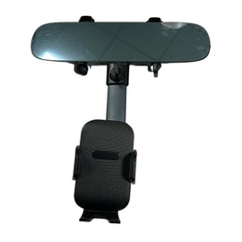 Rear View Mirror Phone Holder for Car, Phone Mount for Car with Panoramic Rear View Mirror, Rotatable and Retractable Car Phone Holder Mount Compatible with All 4''-7'' Phones