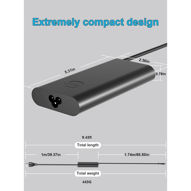 HSXIRQA 165W USB-C Ac Adapter Compatible with Dell Precision 5690