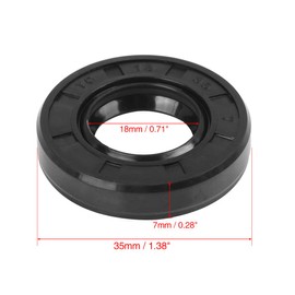 X AUTOHAUX TC Shaft Seal Ring Rubber Double Lip 18 mm x 35 mm x 7 mm for Motorcycle Crankshafts and Hydraulic Pumps