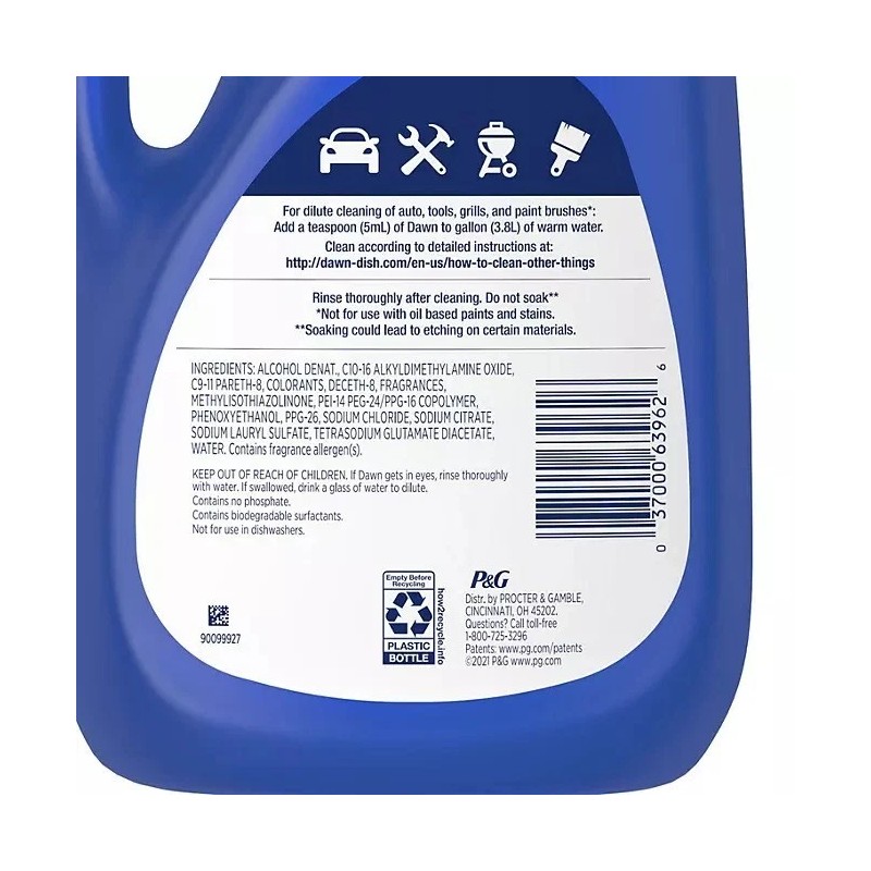 Dawn Platinum Dishwashing Liquid Dish Soap Refreshing Rain 90 fl.