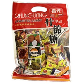 什锦糖 Hainan Chun Guang Assorted Candy (DURIAN, COCONUT, COFFEE, GINGER) 10.58 oz x 3pack