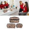 3pcs Makeup Cosmetic Storage Bag PU Leather Waterproof Zipper Closure